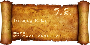 Telegdy Rita névjegykártya