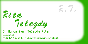 rita telegdy business card